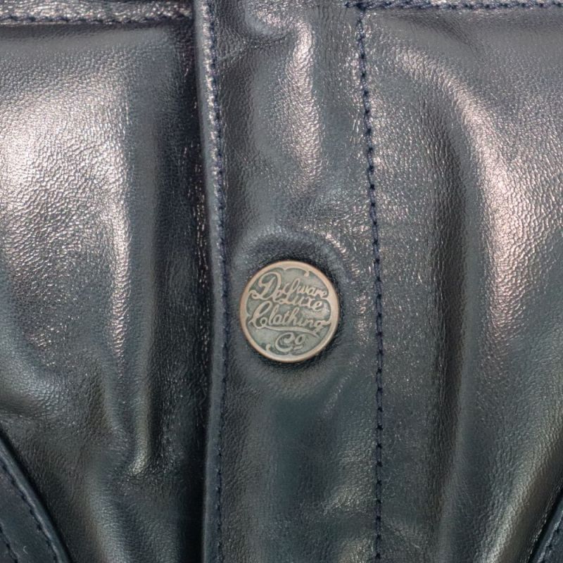 DELUXEWARE デラックスウエア D-24 HORSE DOWN VEST ホースハイドとグースダウンのアウターベスト ヨーロッパ産 馬革 本革 クロムレザー クラシカル ベスト  ダウンベスト