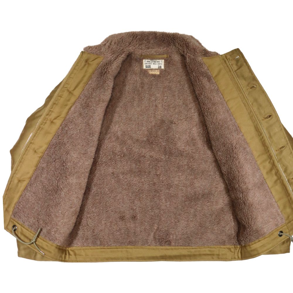 BUZZ RICKSON'S バズリクソンズ BR15345 Type N-1 Khaki “NAVY DEPARTMENT DEMOTEX-ED” N -1カーキ デッキジャケット ジャングルクロス アルパカモヘア　　ミリタリージャケット US.NAVY ネイビー ジャケット 防寒