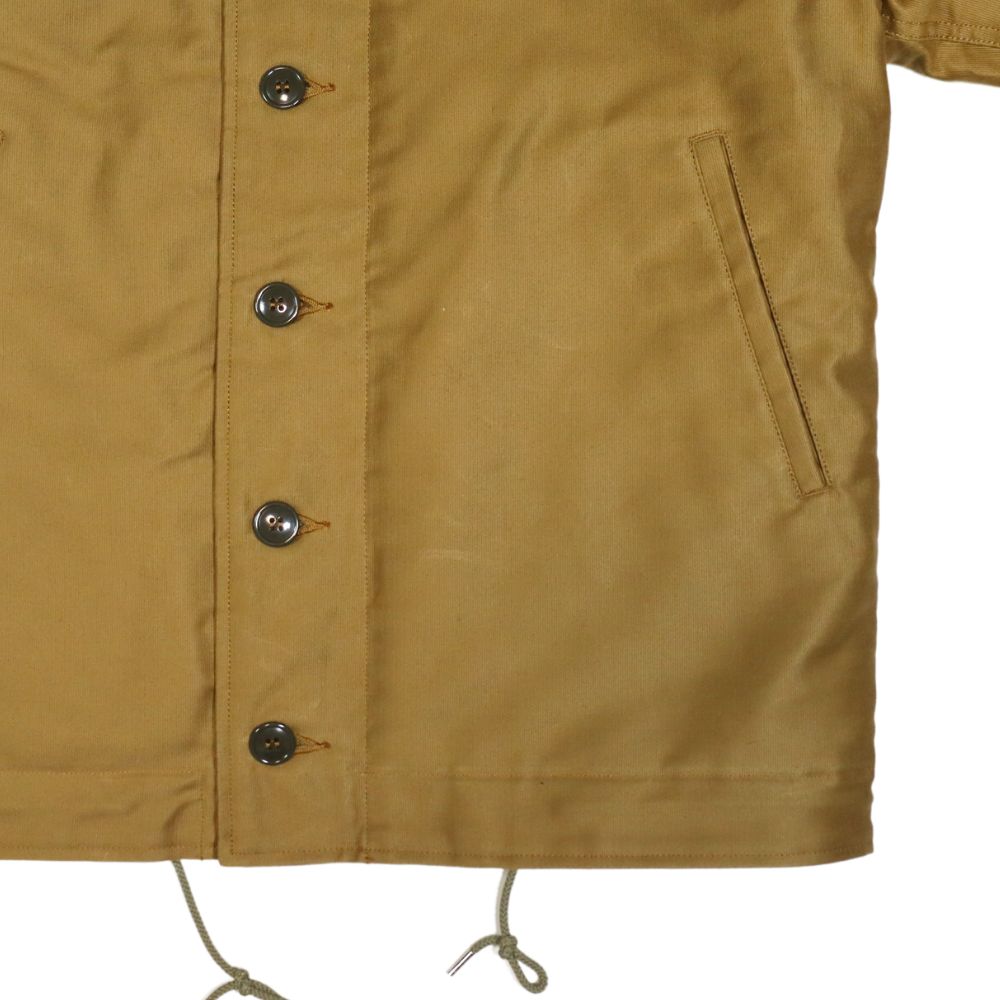BUZZ RICKSON'S バズリクソンズ BR15345 Type N-1 Khaki “NAVY DEPARTMENT DEMOTEX-ED” N -1カーキ デッキジャケット ジャングルクロス アルパカモヘア　　ミリタリージャケット US.NAVY ネイビー ジャケット 防寒