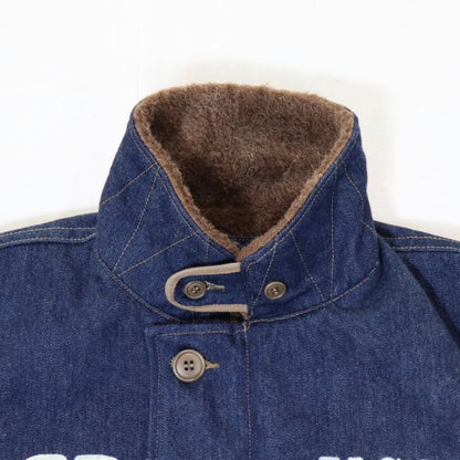 JELADO×COLIMBO CT83418B Observer Jacket Custom Indigo ジェラード　コリンボ コラボレーション ダブルネーム オブザーバー ジャケット カスタム インディゴ " Robbers Roost " (ロバースルースト) アラスカ CBs シービーズ Seabees ドクロ プリント ミリタリージャケット