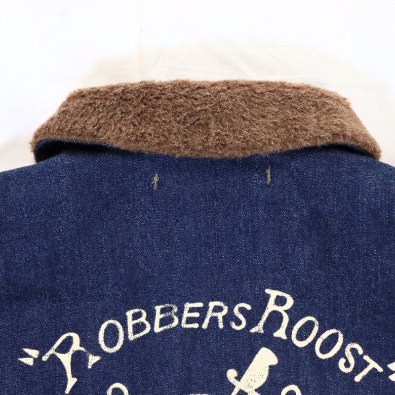 JELADO×COLIMBO CT83418B Observer Jacket Custom Indigo ジェラード　コリンボ コラボレーション ダブルネーム オブザーバー ジャケット カスタム インディゴ " Robbers Roost " (ロバースルースト) アラスカ CBs シービーズ Seabees ドクロ プリント ミリタリージャケット