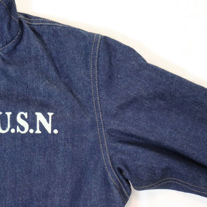 JELADO×COLIMBO CT83418B Observer Jacket Custom Indigo ジェラード　コリンボ コラボレーション ダブルネーム オブザーバー ジャケット カスタム インディゴ " Robbers Roost " (ロバースルースト) アラスカ CBs シービーズ Seabees ドクロ プリント ミリタリージャケット