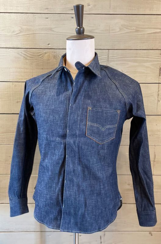 DELUXEWARE デラックスウエア40s DENIM SHIRT 7640 40sデニムシャツ 人気定番 長袖