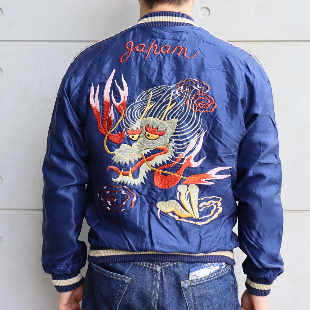 TAILOR TOYO テーラー東洋 TT15491-128 / Early 1950s Style Acetate Souvenir Jacket “DRAGON HEAD” × “ROARING TIGER” スカジャン  ドラゴン 辰 龍 タイガー 虎 イーグル 刺繍 スカ スーベニアジャケット