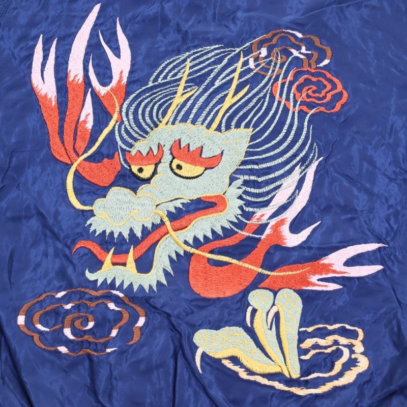 TAILOR TOYO テーラー東洋 TT15491-128 / Early 1950s Style Acetate Souvenir Jacket “DRAGON HEAD” × “ROARING TIGER” スカジャン  ドラゴン 辰 龍 タイガー 虎 イーグル 刺繍 スカ スーベニアジャケット