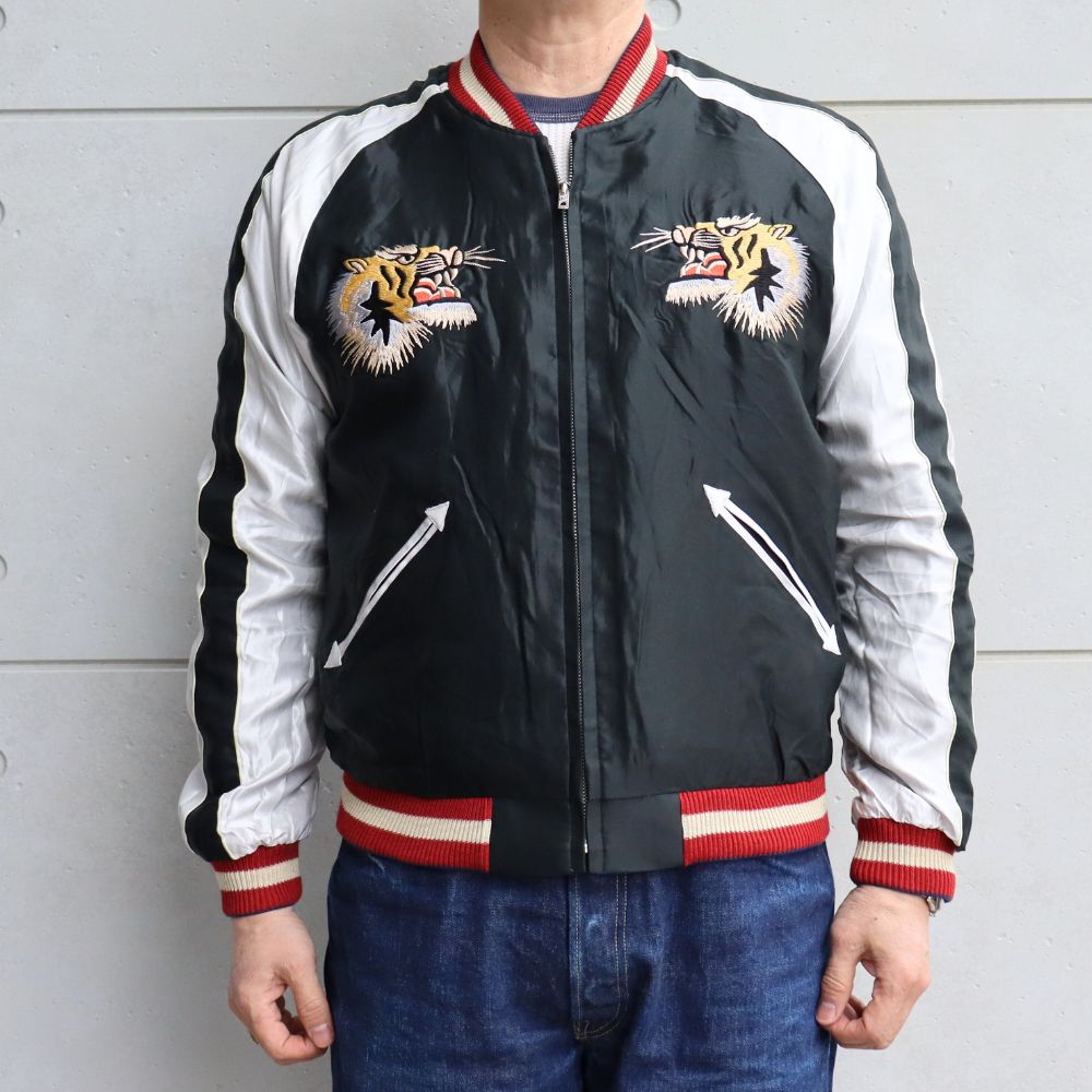 TAILOR TOYO テーラー東洋 TT15491-128 / Early 1950s Style Acetate Souvenir Jacket “DRAGON HEAD” × “ROARING TIGER” スカジャン  ドラゴン 辰 龍 タイガー 虎 イーグル 刺繍 スカ スーベニアジャケット