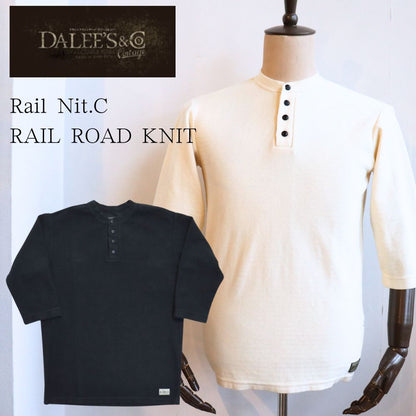 DALEE'S&CO ダリーズ Rail Nit.C...RAIL ROAD KNIT 七分袖レイルロードニット Tシャツ
