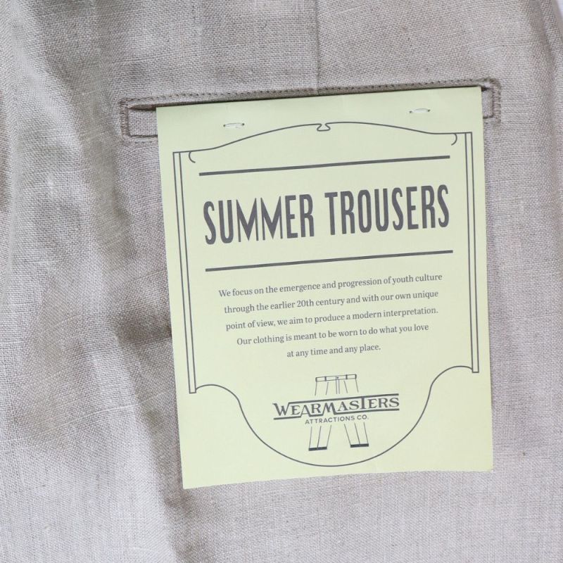 WEARMASTERS by ATTRACTIONS ウエアマスターズ アトラクションズ 411 Summer Trousers サマートラウザー
