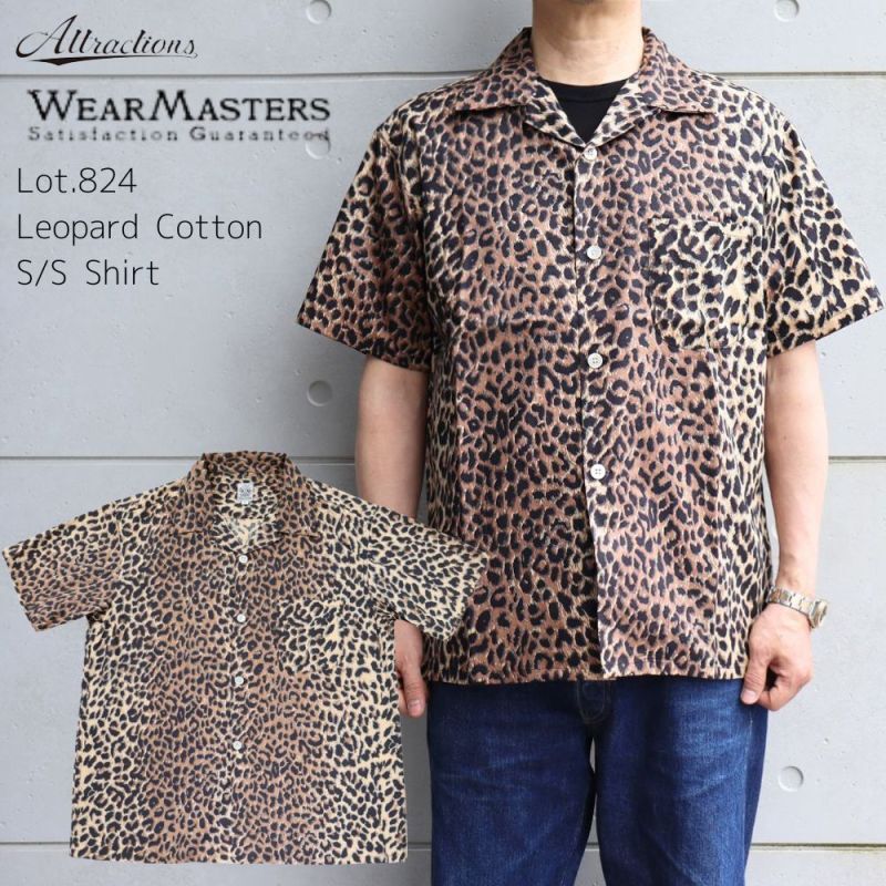 WEARMASTERS by Attractions ウエアマスターズ バイ アトラクションズ Lot.824 Leopard Cotton S/S Shirt レオパードコットンシャツ