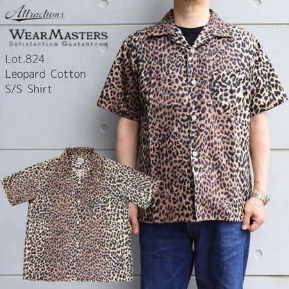 WEARMASTERS by Attractions ウエアマスターズ バイ アトラクションズ Lot.824 Leopard Cotton S/S Shirt レオパードコットンシャツ