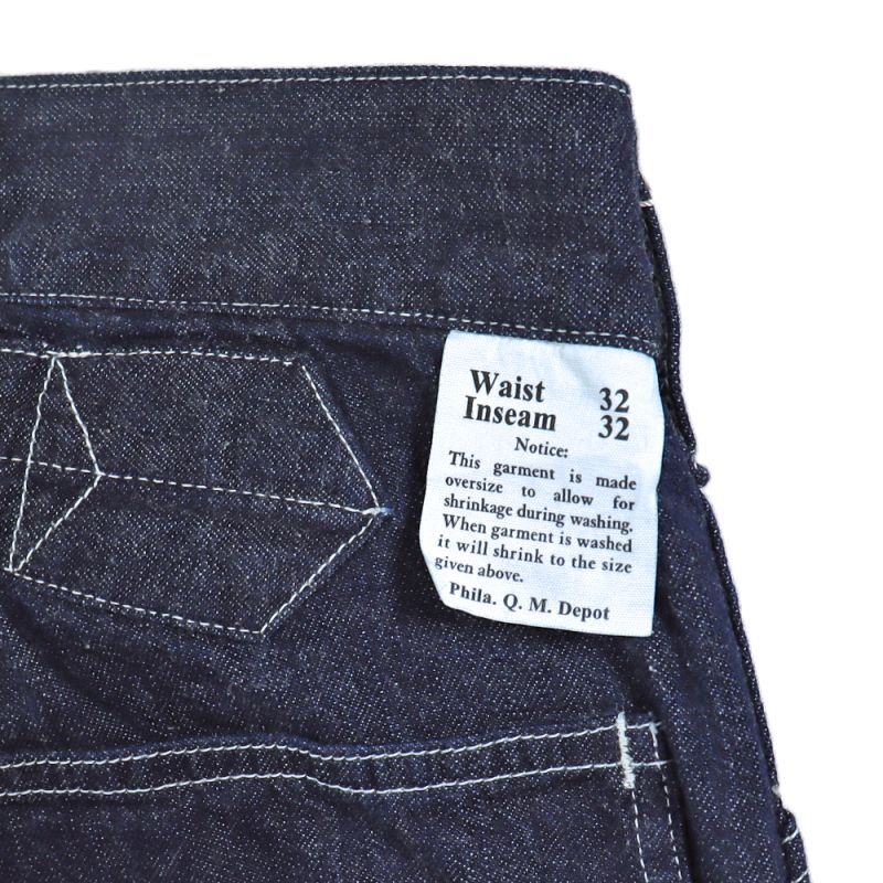 BUZZ RICKSON'S BR41106 TROUSERS, WORKING, DENIM Military Denim