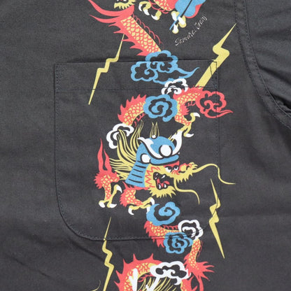 SAMURAI JEANS サムライジーンズ SSA24-01 龍柄ハワイアンシャツ コットン100％