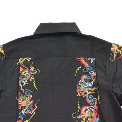 SAMURAI JEANS サムライジーンズ SSA24-01 龍柄ハワイアンシャツ コットン100％