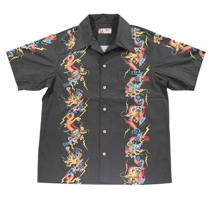 SAMURAI JEANS サムライジーンズ SSA24-01 龍柄ハワイアンシャツ コットン100％