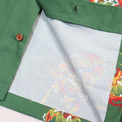 SAMURAI JEANS サムライジーンズ SSA24-01 龍柄ハワイアンシャツ コットン100％