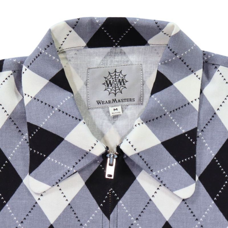 WEARMASTERS by attractions ウエアマスターズ バイ アトラクションズ lot.819 Argyle Blouson アーガイルブルゾン 50s 50年代 ミッドセンチュリー アーガイル チェック テキスタイル レーヨンリネン 抜染プリント ブルゾン ジャケット