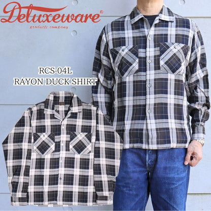 DELUXEWARE  デラックスウエア RCS-04L RAYON DUCK SHIRT レーヨンダックシャツ  長袖