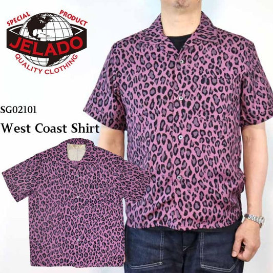 JELADO ジェラード SG02101 West Coast Shirt ウエストコートシャツ  オープンカラーシャツ レオパード