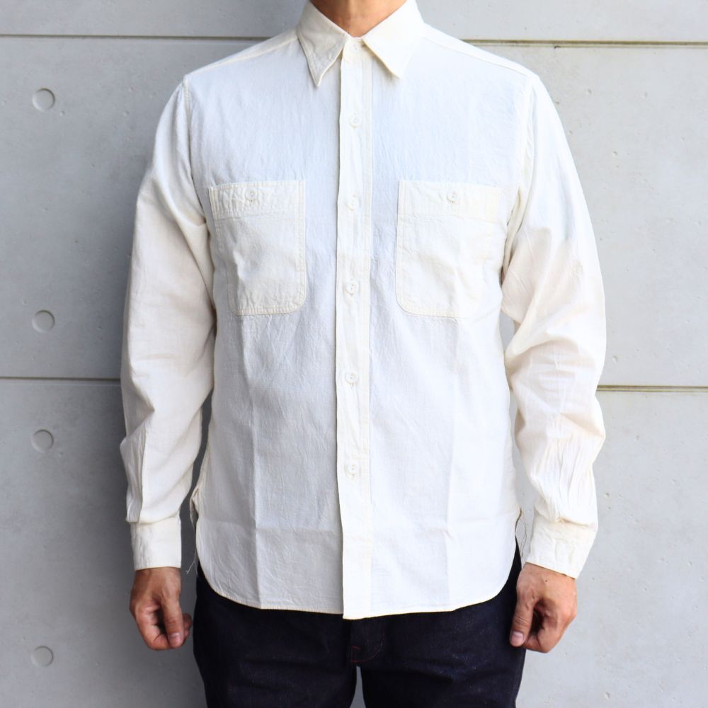 BUZZ RICKSON'S バズリクソンズ BR25996 WHITE CHAMBRAY WORK SHIRT ホワイトシャンブレーシャツ 長袖