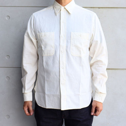 BUZZ RICKSON'S バズリクソンズ BR25996 WHITE CHAMBRAY WORK SHIRT ホワイトシャンブレーシャツ 長袖