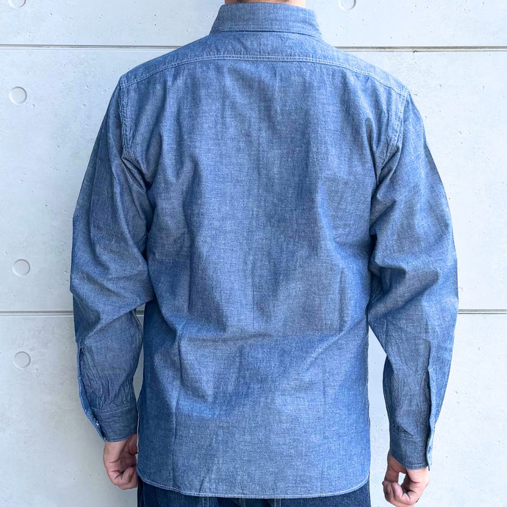 BUZZ RICKSON'S BLUE CHAMBRAY WORK SHIRTS (BR25995) Blue Chambray