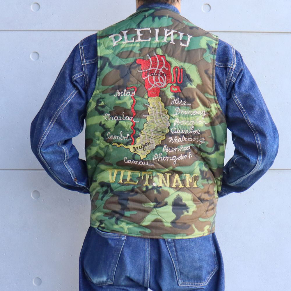 TAILOR TOYO テーラー東洋 Late 1960s Style Vietnam Liner Vest “PLEIKU” ベトナム ライナー ベスト プレイク TT15634 スーベニアベスト  ヴィンテージ vintage カモフラージュ camouflage 刺繍 embroidery
