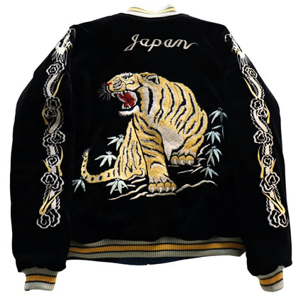 TAILOR TOYO Mid 1950s Style Velveteen Souvenir Jacket “ROARING TIGER” × “WHITE EAGLE” TT15544-119 Souvenir Jacket Reversible