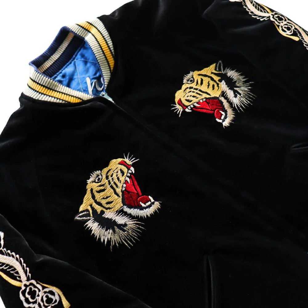 TAILOR TOYO Mid 1950s Style Velveteen Souvenir Jacket “ROARING TIGER” × “WHITE EAGLE” TT15544-119 Souvenir Jacket Reversible