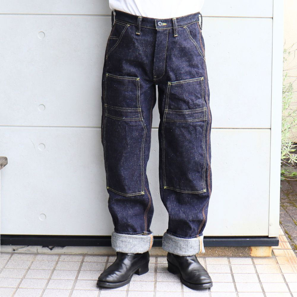 SAMURAI JEANS サムライジーンズ SM410DBN サムライ自動車倶楽部 17ozダブルニーワークパンツ 特ザラセルビッチデニム