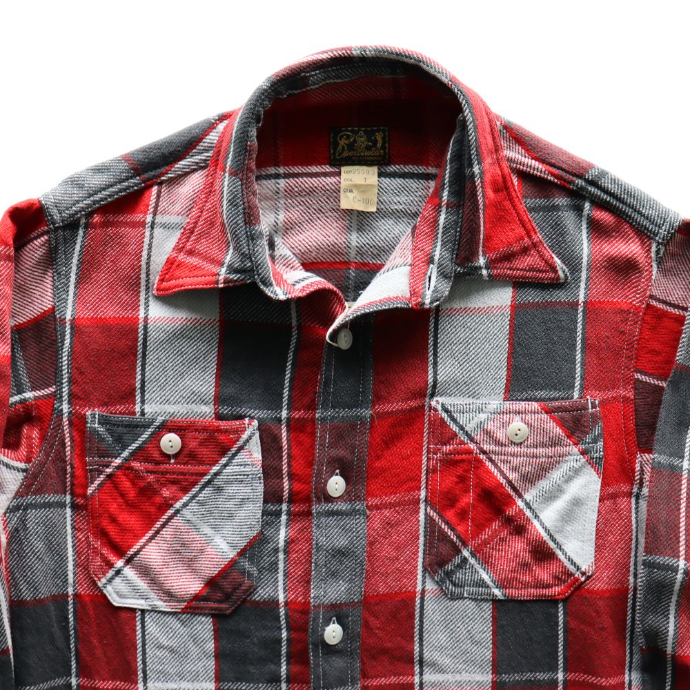 CUSHMAN クッシュマン 25593 VINTAGE CHECK WORK SHIRTS ヴィンテージチェックワークシャツ 長袖