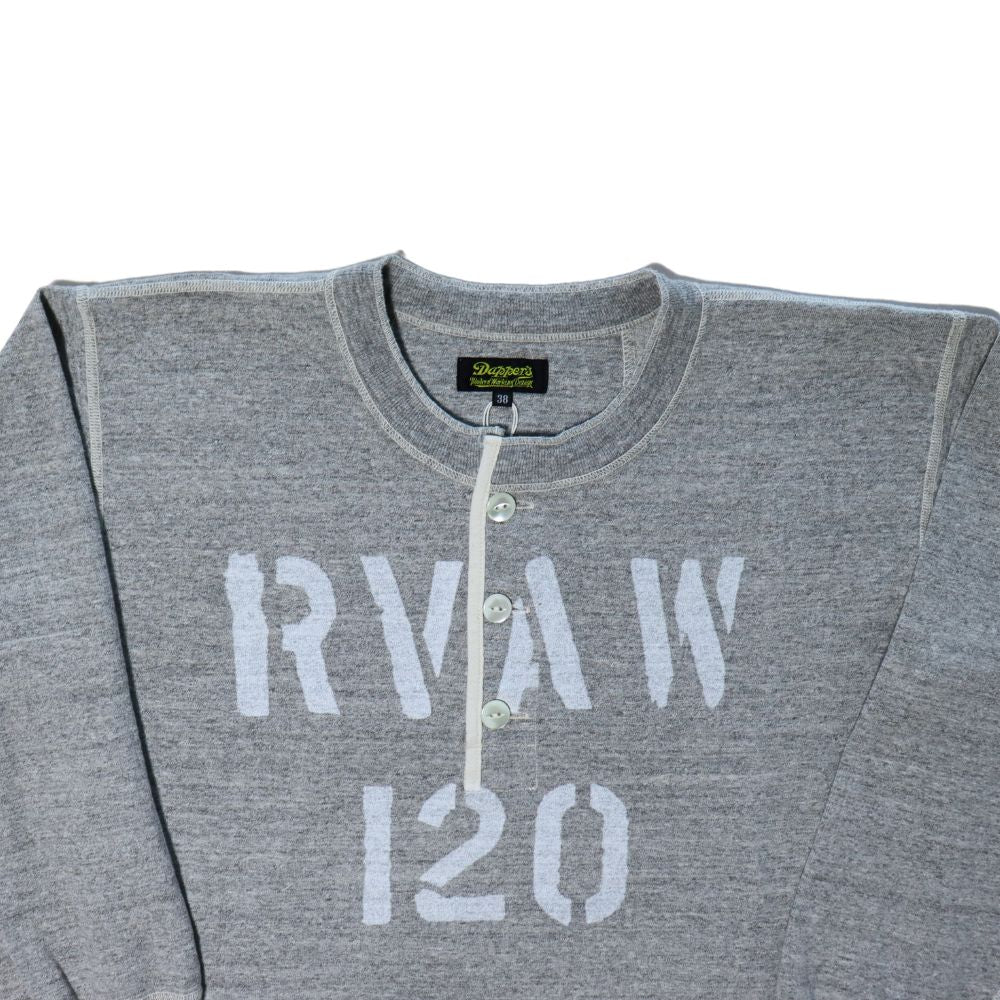 DAPPER'S ダッパーズ 1727 HENLEY NECK LONG SLEEVE TEE SPECIAL SEWING MODEL ヘンリーネック ロングT スペシャルソーイングモデル