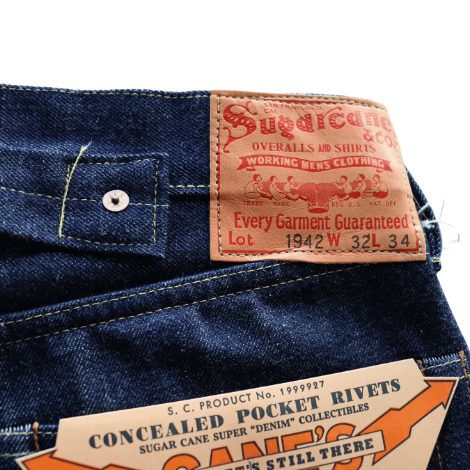 SUGAR CANE シュガーケーン SC49005 Super “Denim” Collectibles #05 14.25oz. BLUE DENIM WAIST OVERALLS “1942” MODEL