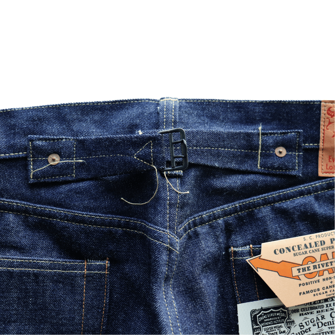 SUGAR CANE シュガーケーン SC49005 Super “Denim” Collectibles #05 14.25oz. BLUE DENIM WAIST OVERALLS “1942” MODEL