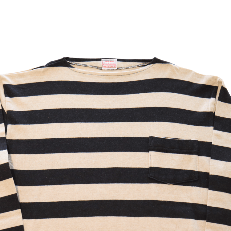 CUSHMAN クッシュマン 26849 BORDER BOAT NECK TEE ボーダーボートネックTシャツ 8分袖