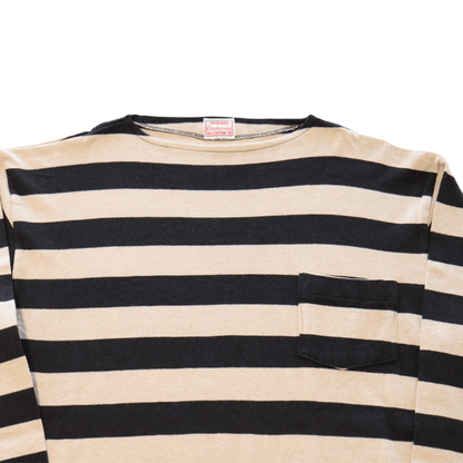 CUSHMAN クッシュマン 26849 BORDER BOAT NECK TEE ボーダーボートネックTシャツ 8分袖
