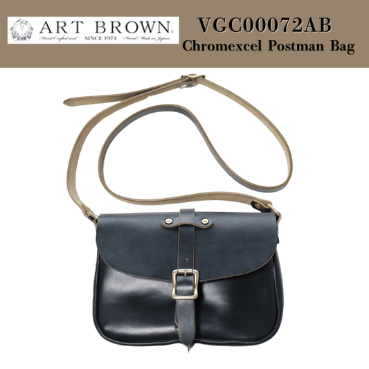 ART BROWN アートブラウン VGC00072AB Chromexcel Postman Bag クロムエクセル ポストマンバッグ 日本製 ショルダーバッグ 本革 Horween社製クロムエクセル 長財布が入るサイズ