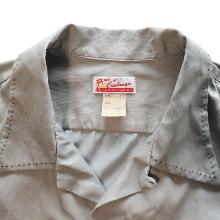 CUSHMAN クッシュマン 25490 R/C HAND STICH OPEN COLLAR SHIRTS レーヨンコットンハンドステッチ オープンカラーシャツ 長袖