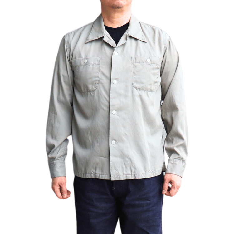 CUSHMAN クッシュマン 25490 R/C HAND STICH OPEN COLLAR SHIRTS レーヨンコットンハンドステッチ オープンカラーシャツ 長袖