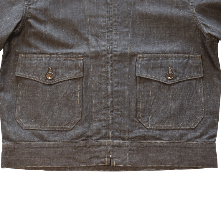 Mister Freedom×SUGAR CANE ミスターフリーダム×シュガーケーン SC15704 NOS Brown Chambray ”WILD CAT” Zip Jacket ワイルドキャット ジップジャケット エルボパッチ Mada in USA