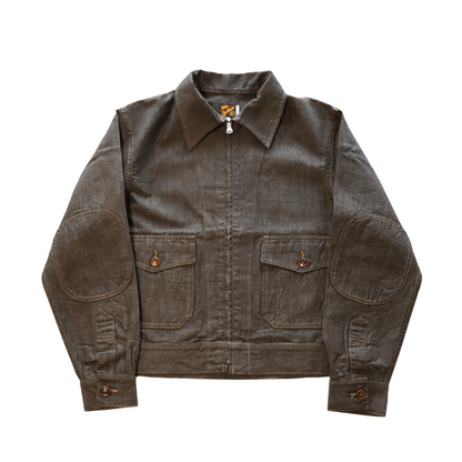 Mister Freedom×SUGAR CANE ミスターフリーダム×シュガーケーン SC15704 NOS Brown Chambray ”WILD CAT” Zip Jacket ワイルドキャット ジップジャケット エルボパッチ Mada in USA