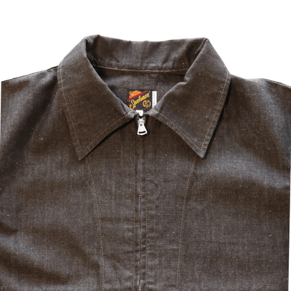 Mister Freedom×SUGAR CANE ミスターフリーダム×シュガーケーン SC15704 NOS Brown Chambray ”WILD CAT” Zip Jacket ワイルドキャット ジップジャケット エルボパッチ Mada in USA