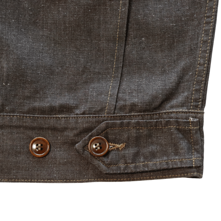 Mister Freedom×SUGAR CANE ミスターフリーダム×シュガーケーン SC15704 NOS Brown Chambray ”WILD CAT” Zip Jacket ワイルドキャット ジップジャケット エルボパッチ Mada in USA