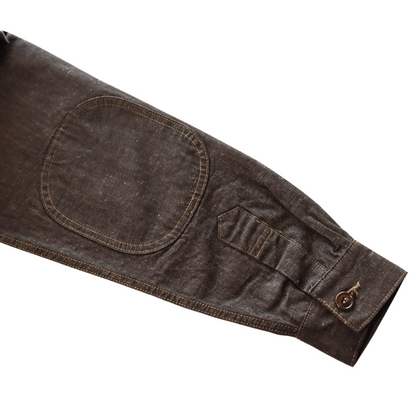 Mister Freedom×SUGAR CANE ミスターフリーダム×シュガーケーン SC15704 NOS Brown Chambray ”WILD CAT” Zip Jacket ワイルドキャット ジップジャケット エルボパッチ Mada in USA