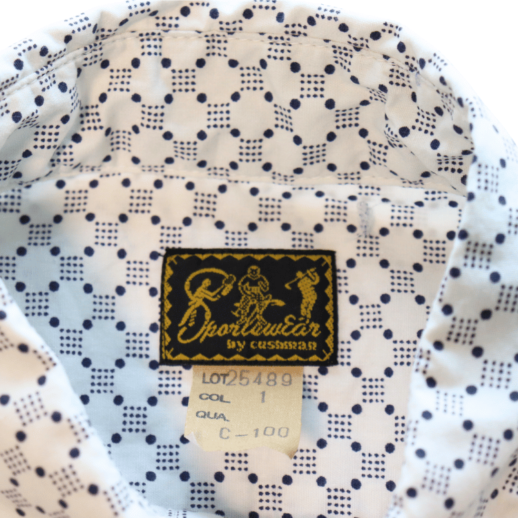 CUSHMAN クッシュマン 25489 DOT PRINT WORK SHIRTS ドットプリントワークシャツ 長袖