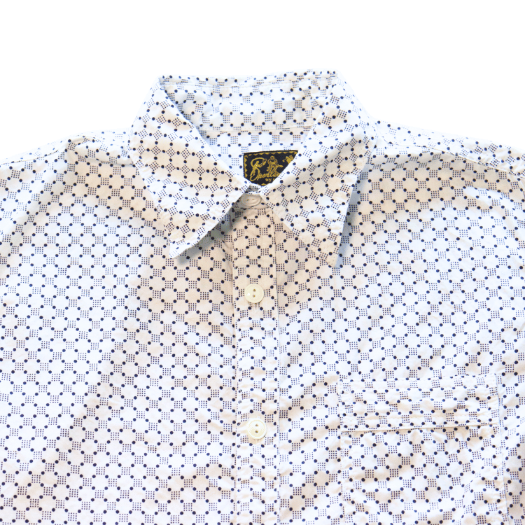 CUSHMAN クッシュマン 25489 DOT PRINT WORK SHIRTS ドットプリントワークシャツ 長袖