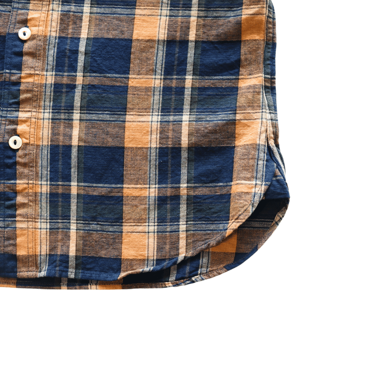 DELUXEWARE デラックスウエア MV-15 ORANGE NAVY CHECK ミディアムネルシャツ