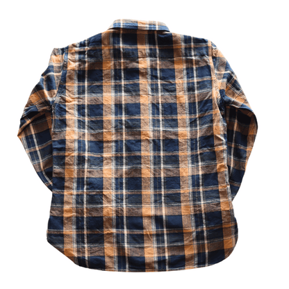 DELUXEWARE デラックスウエア MV-15 ORANGE NAVY CHECK ミディアムネルシャツ