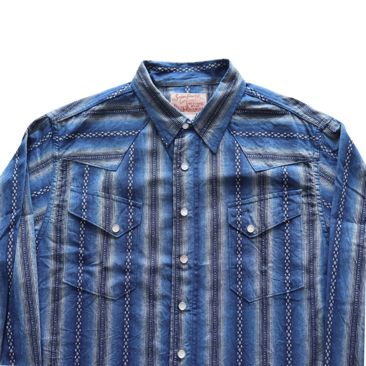 SUGAR CANE シュガーケーン SC29463 NATIVE AMERICAN DOBBY STRIPE L/S WESTERN SHIRT ネイティブアメリカドビーストライプ長袖ウエスタンシャツ