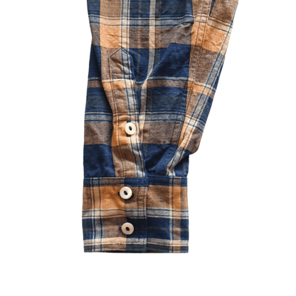 DELUXEWARE デラックスウエア MV-15 ORANGE NAVY CHECK ミディアムネルシャツ