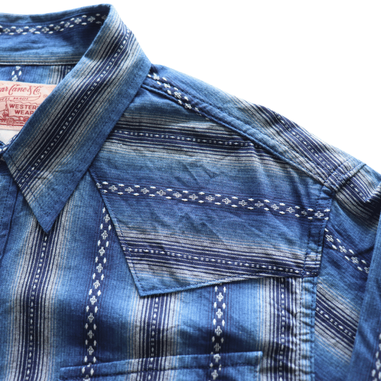 SUGAR CANE シュガーケーン SC29463 NATIVE AMERICAN DOBBY STRIPE L/S WESTERN SHIRT ネイティブアメリカドビーストライプ長袖ウエスタンシャツ